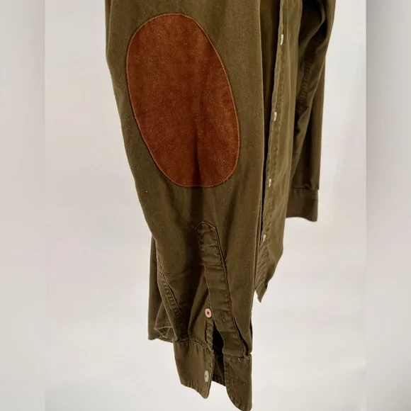 EUC Bensimon Leather Elbow Patch Button Down Shirt - Picture 4 of 10